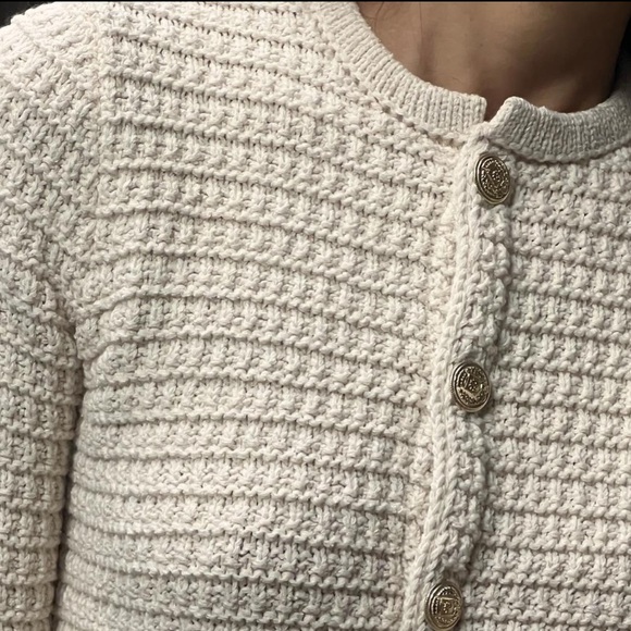 🆕 2024 ZARA KNIT 3/4 SLEEVES CARDIGAN - Picture 3 of 6